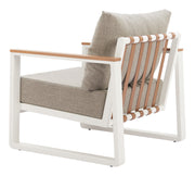 Welt Armchair Taupe & White