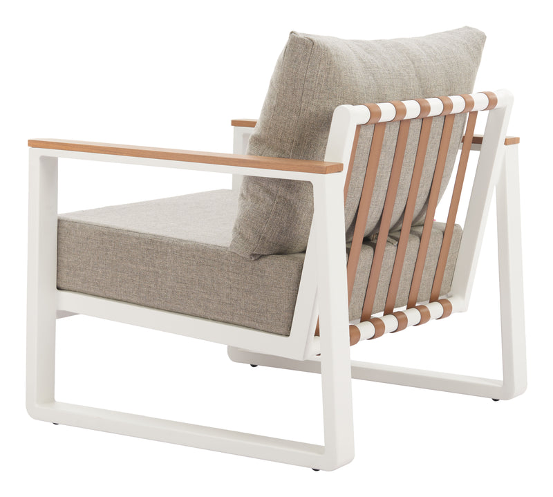 Welt Armchair Taupe & White