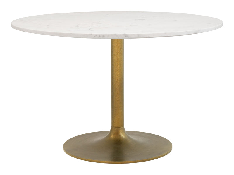 Ithaca Dining Table White & Gold