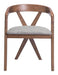 Cairo Dining Chair Dove Gray & Walnut