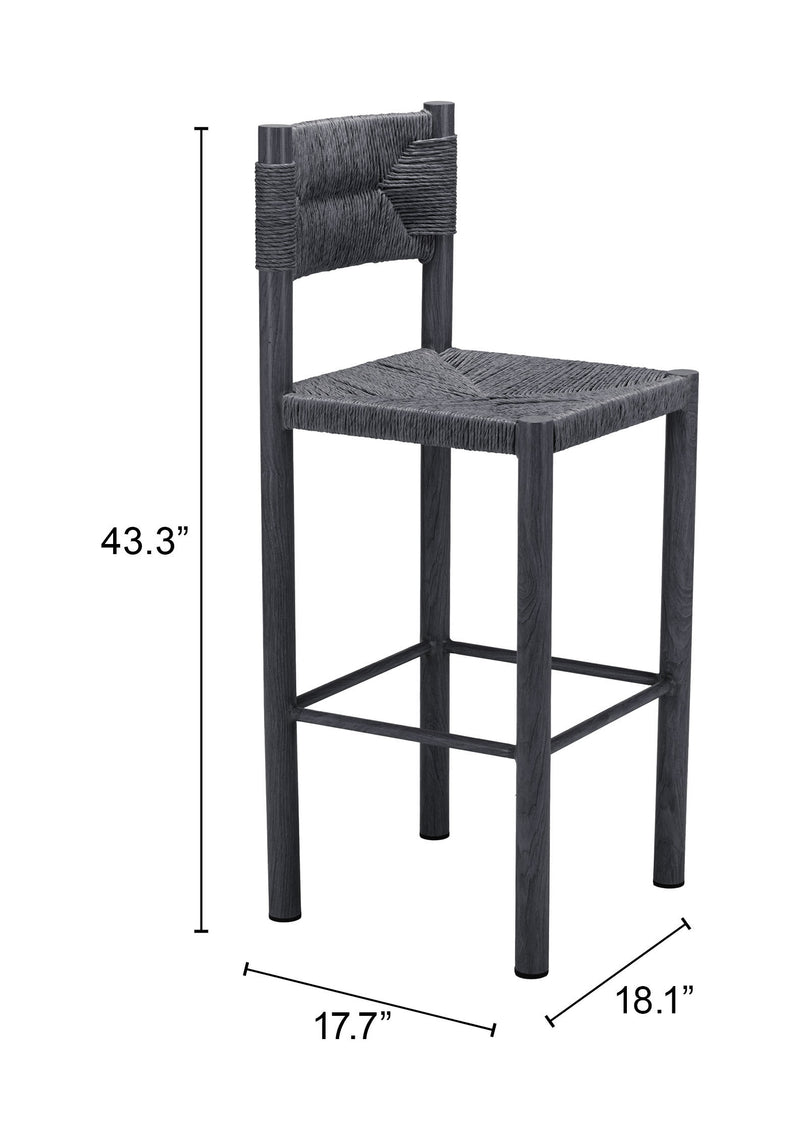 Iska Barstool (Set of 2) Black