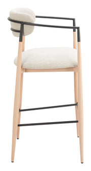 Equinox Barstool Oyster Gray & Natural