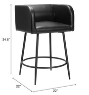 Horbat Counter Stool (Set of 2) Black
