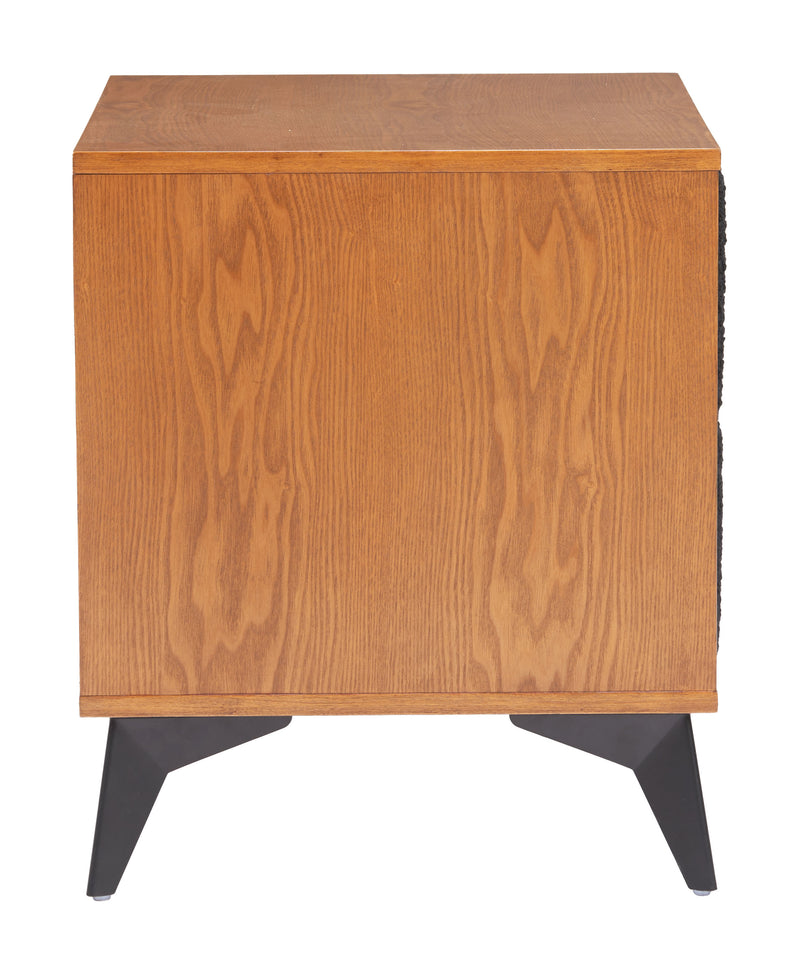 Zarif Nightstand Black & Walnut