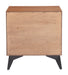Zarif Nightstand Black & Walnut