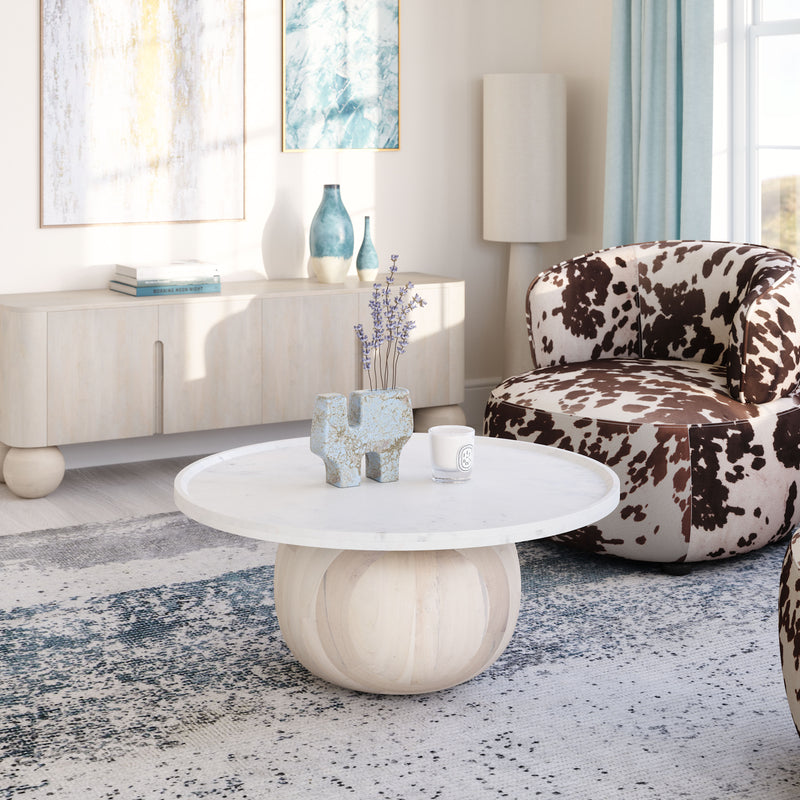 Savona Coffee Table White & Whitewashed