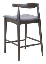 Tuzka Counter Stool (Set of 2) Gray & Espresso