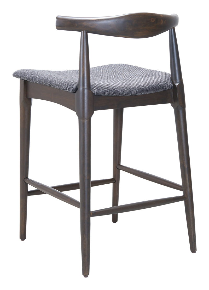 Tuzka Counter Stool (Set of 2) Gray & Espresso
