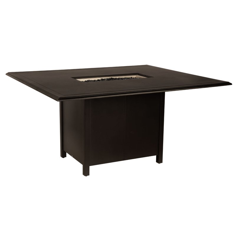 Solid Rectangular Counter Height Fire Table Cast Fire Tables