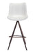 Aki Barstool (Set of 2) White & Walnut