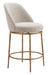 Nordhavn Swivel Counter Stool Beige & Gold