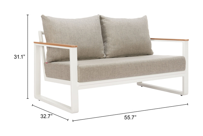 Welt Sofa Taupe & White