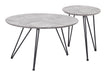 Kerris Coffee Table Set (2-Piece) Gray & Black