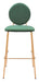 Odessa Barstool (Set of 2) Green & Gold