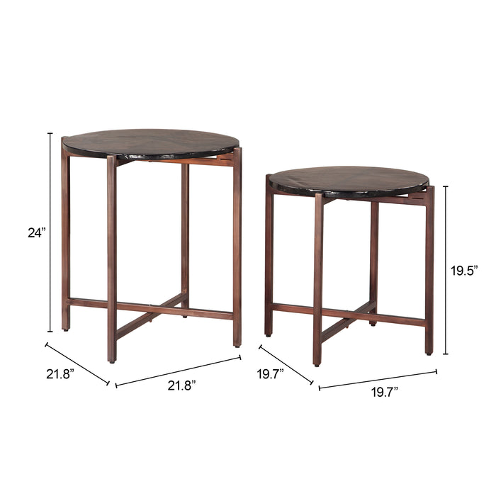 Gema Coffee Table Set (2-Piece) Bronze