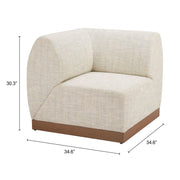 Christy Corner Chair Beige