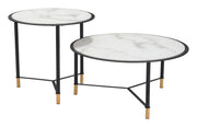 Davis Coffee Table Set (2-Piece) White & Black