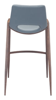 Desi Barstool (Set of 2) Azure Gray & Walnut