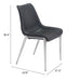 Magnus Dining Chair (Set of 2) Black & Silver