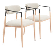 Equinox Dining Chair (Set of 2) Oyster Gray & Natural