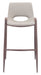Desi Barstool (Set of 2) Beige & Walnut