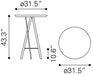 Metz Bar Table Gray