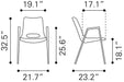 Desi Dining Chair (Set of 2) Black & Gold