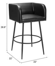 Horbat Barstool (Set of 2) Black
