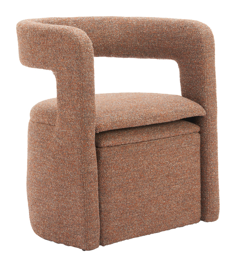 Atria Accent Chair & Ottoman Tawny Brown