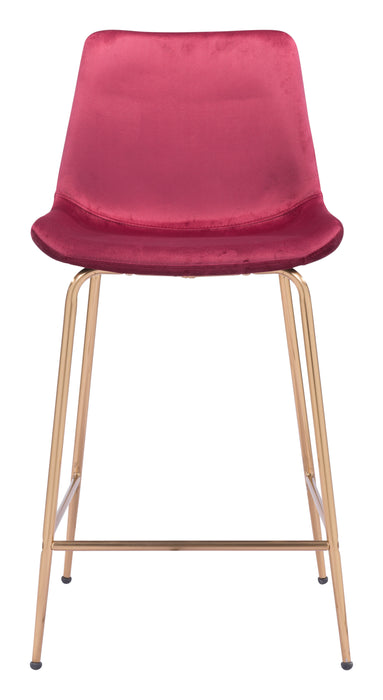 Tony Counter Stool Red & Gold