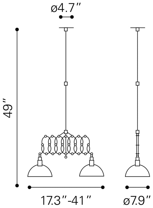 Jade Ceiling Lamp Antique Black