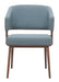 Poise Dining Chair Azure Gray & Walnut