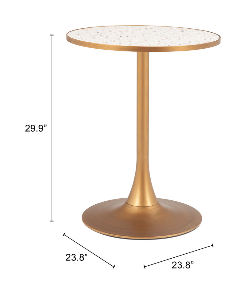 Bite Bistro Table Beige & Gold