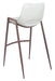 Desi Barstool (Set of 2) White & Walnut