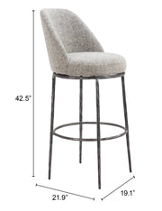 Nordhavn Swivel Barstool Gray