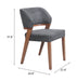 Sunobu Dining Chair (Set of 2) Azure Gray & Walnut