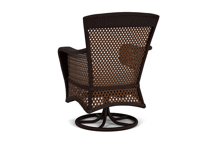 Grand Traverse Swivel Dining Armchair in Caramel Finish