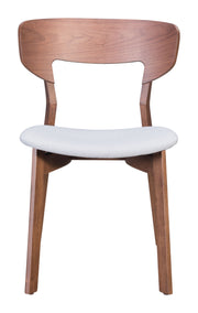 Russell Dining Chair (Set of 2) Walnut & Light Gray