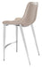 Magnus Counter Stool (Set of 2) Brown & Silver