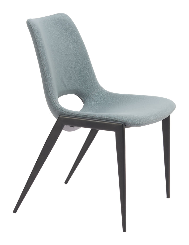 Desi Armless Dining Chair (Set of 2) Azure Gray