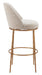 Nordhavn Swivel Barstool Beige & Gold