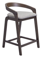 Troy Counter Stool (Set of 2) Dove Gray & Espresso
