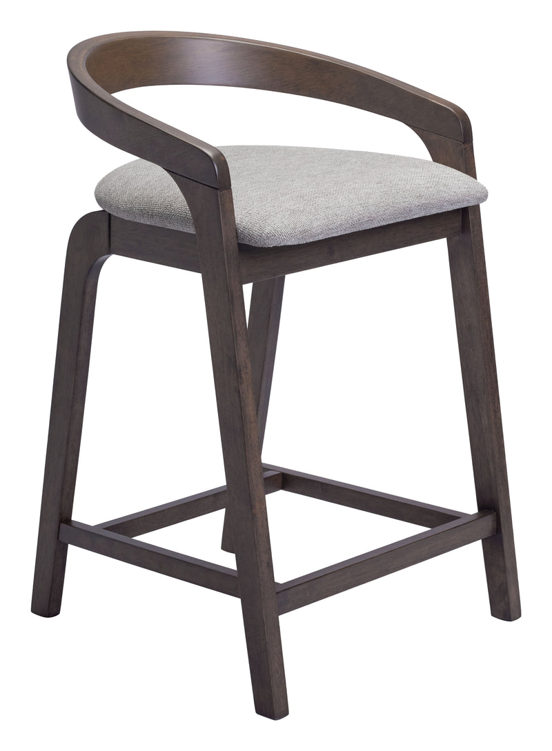 Troy Counter Stool (Set of 2) Dove Gray & Espresso