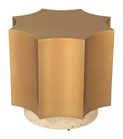 Osam Side Table Gold & Beige