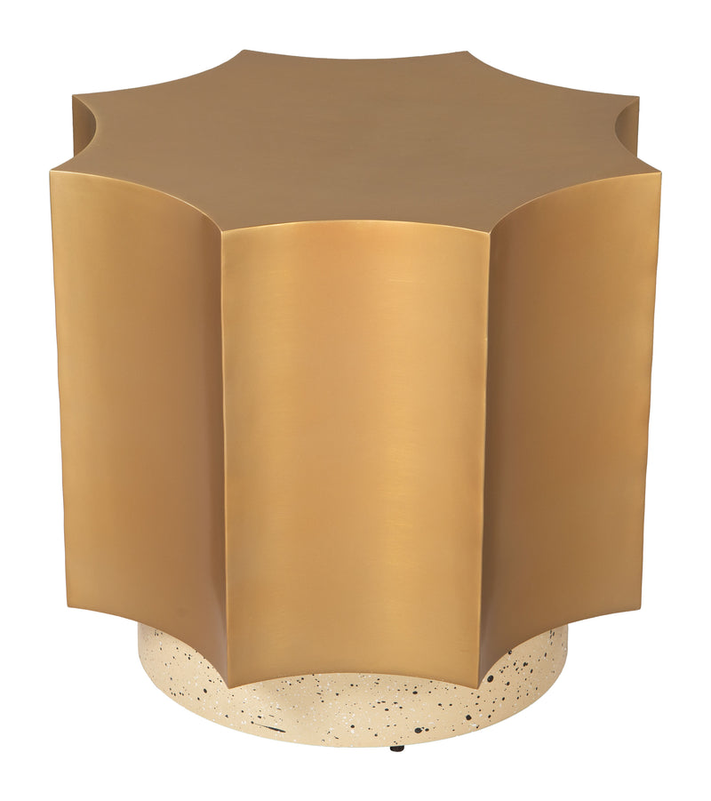 Osam Side Table Gold & Beige