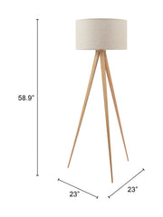 Imperial Floor Lamp Beige & Natural