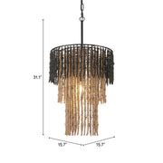 Bizu Ceiling Lamp Black & Beige