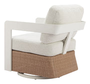 Gelo Swivel Chair White & Brown