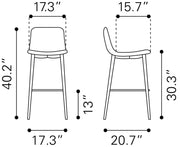 Tangiers Barstool (Set of 2) Taupe