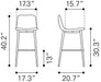 Tangiers Barstool (Set of 2) Taupe